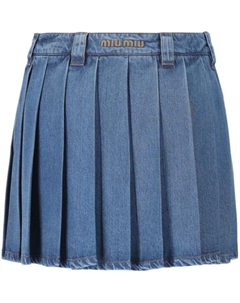 Юбка повседневная женская синяя Miu miu