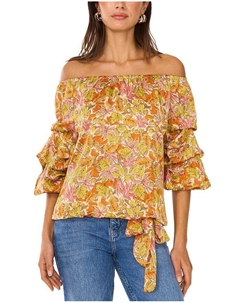 Блуза с открытыми плечами, мультиколор Vince camuto