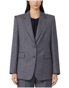 Пиджак с вырезными лацканами, синий Max mara studio