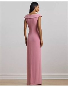 Женское платье с открытыми плечами из джерси, розовый Lauren ralph lauren