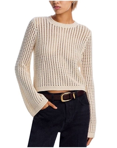 Вязаный свитер с круглым вырезом, белый Frame