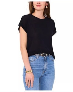 Женский свитер с коротким рукавом и спущенным плечом, синий Vince camuto