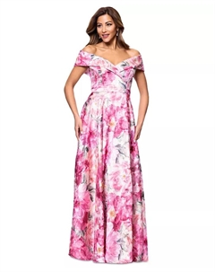 Женское платье с принтом и открытыми плечами, розовый Xscape