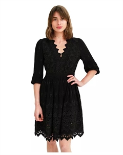 Женское мини-платье Sweet Talk с ажурными вставками, черный Belle & bloom