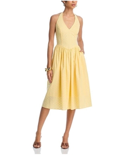 Платье миди Ressi с запахом и ажурными вставками, желтый Steve madden