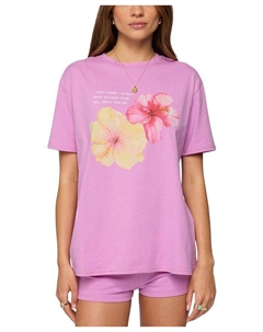 Футболка с принтом "Fleur Hibiscus", розовый Edikted