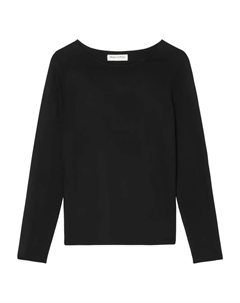 Топ с вырезом-лодочкой и длинными рукавами, черный Marc o'polo