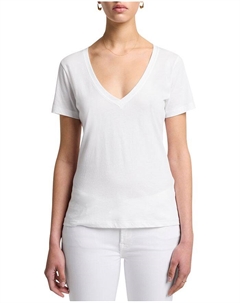 Футболка с V-образным вырезом, белый 7 for all mankind