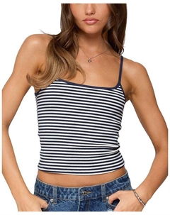 Майка Miller в полоску, синий Edikted