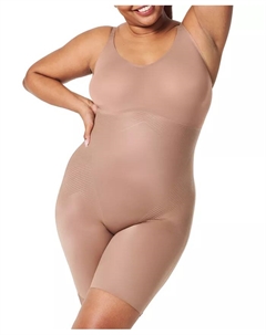 Женский боди Thinstincts Mid-Thigh 10380R, коричневый/бежевый Spanx