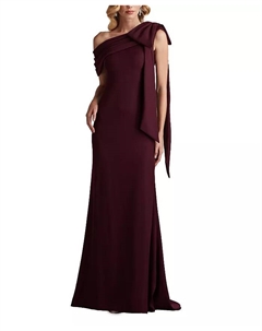 Женское платье Cassia с бантом на плече из крепа, фиолетовый Tadashi shoji