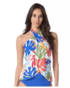 Женский принтованный кроссоверный трансформируемый топ танкини, мультиколор Vince camuto