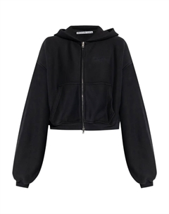 Толстовка с капюшоном на молнии, черный Alexander wang