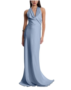 BCBG Платье-комбинация с капюшоном и запахом, синий Bcbgmaxazria