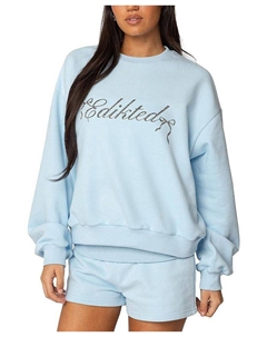 Супер Эдиктед оверсайз свитшот, синий Edikted