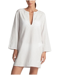 Вышитая туника-парео для пляжа, белый Ralph lauren