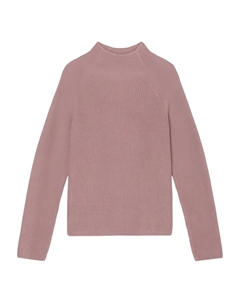 Свитер в рубчик с высоким воротником, розовый Marc o'polo