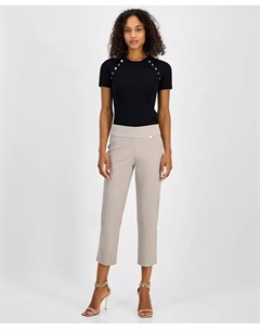 Женские укороченные брюки на резинке, коричневый/бежевый I.n.c. international concepts