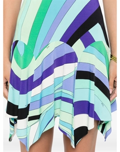 Платье с абстрактным принтом, синий Pucci