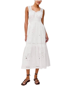 Платье миди Fawn с ажурными вставками, белый Rails