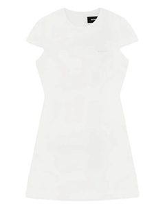 Мини-платье с короткими рукавами, белый We11done