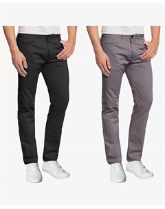 Мужские 5-карманные ультра-эластичные облегающие брюки-чиносы, упаковка из 2 шт, мультиколор Galaxy by harvic
