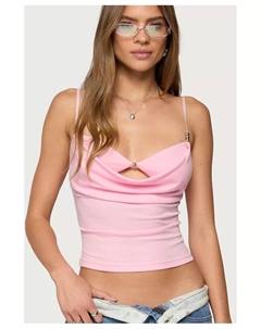 Женский топ с многослойным бра и воротником-хомутом, розовый Edikted