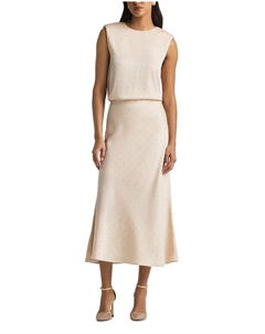 Топ без рукавов с декоративными элементами, коричневый/бежевый St. john