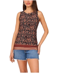 Топ с застежкой-ключом, коричневый Vince camuto