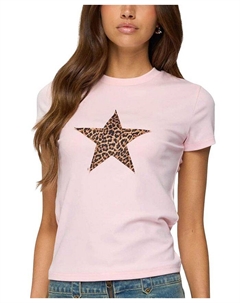 Футболка Narla Leopard Star, розовый Edikted