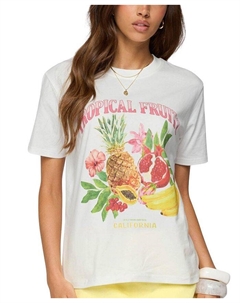 Футболка с принтом "Тропические фрукты", белый Edikted