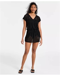 Женская сетчатая туника на шнурке для плавания, зеленый Dkny