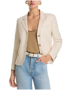 Льняной элегантный блейзер, белый Frame