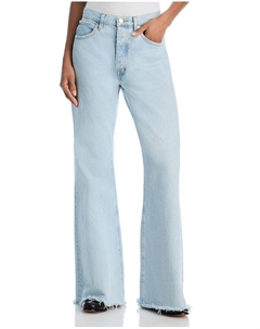 Джинсы Lax High Rise Flare с потертостями Wisp Raw Fray, синий Frame