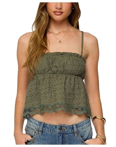 Ориан Бабидолл Топ с Ажурными Вставками, зеленый Edikted