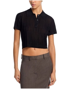 Ребристый поло, черный Frame