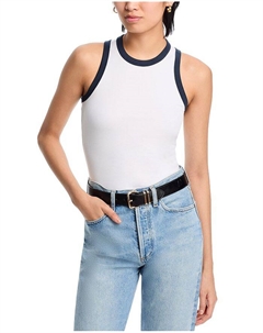 Майка Mia Ringer с рельефным вырезом и открытой спиной., белый Rag & bone