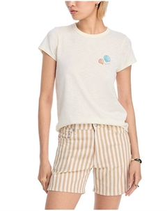 Футболка с круглым вырезом Seashell, слоновая кость/кремовый Rag & bone