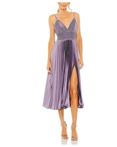 Облегающее платье с тонкими бретелями и плиссировкой Heat Pleated, фиолетовый Mac duggal