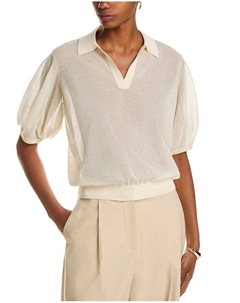 Блузон Polo из прозрачного крепа, слоновая кость/кремовый Theory