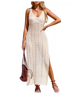 Женское кружевное макси-парео с вырезами, белый Cupshe