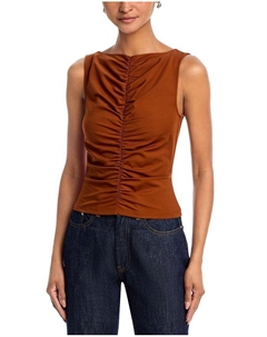 Топ с защипами, коричневый Frame