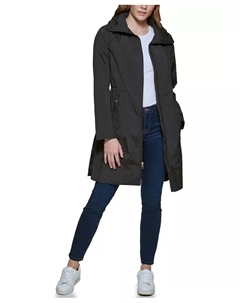 Женский дождевик Signature 36” складной для путешествий, черный Cole haan