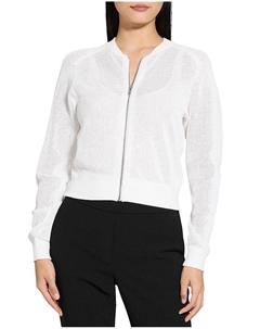 Кардиган с круглым вырезом, белый Theory