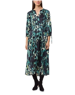 Туманный леопардовый принт платье, зеленый Whistles