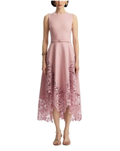 Бесплатное платье с вышивкой гипюром "Cherry", розовый Oscar de la renta