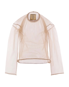 Топ с длинными рукавами из технического трикотажа, нейтральный Uma wang