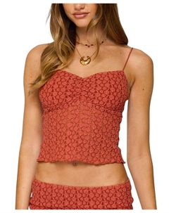 Джемпер Josephina с цветочным узором и фактурной вязкой, оранжевый Edikted