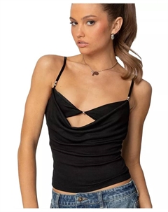 Женский топ с многослойным бра и воротником-хомутом, черный Edikted