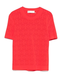 Футболка с монограммой, красный Tory burch